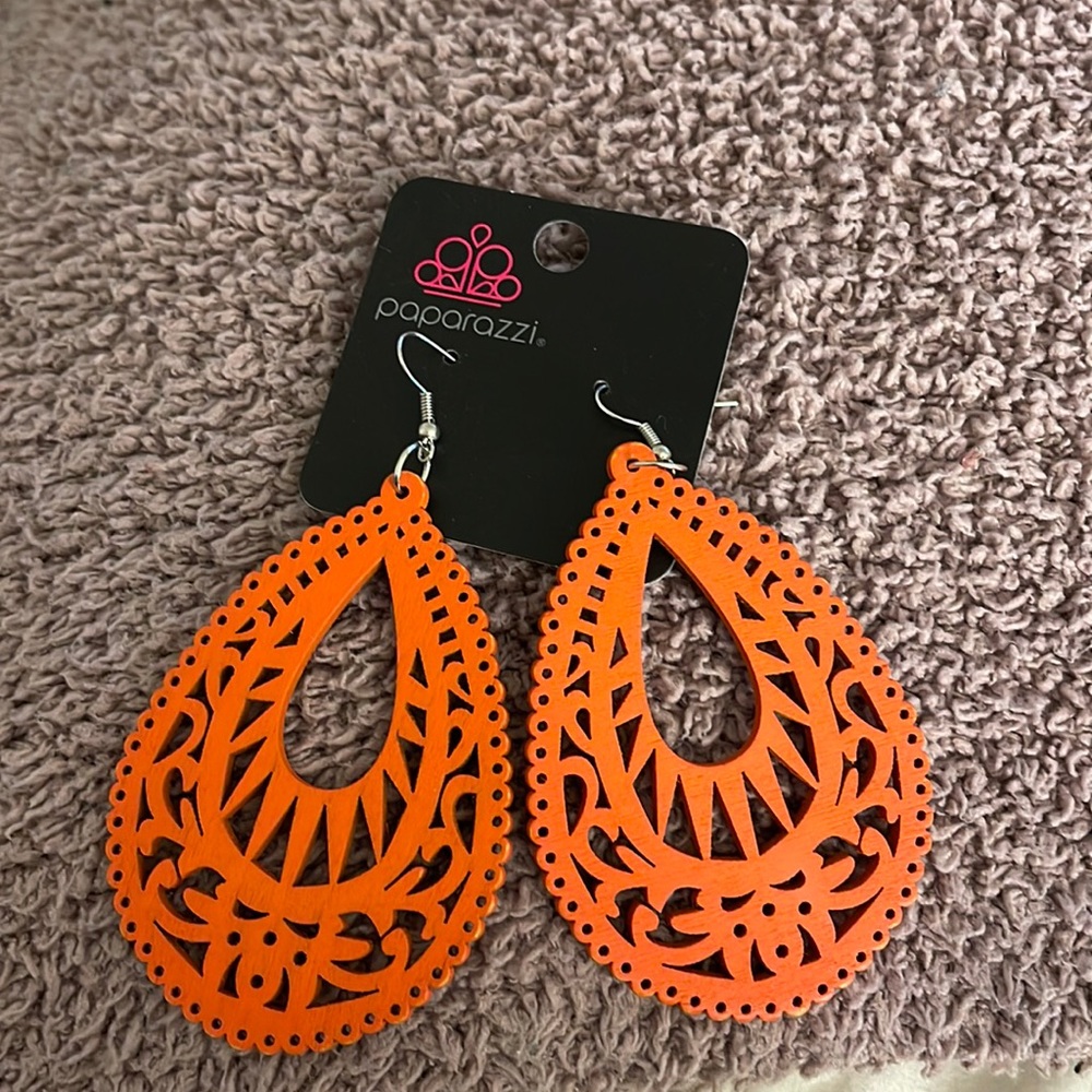 New orange earrings